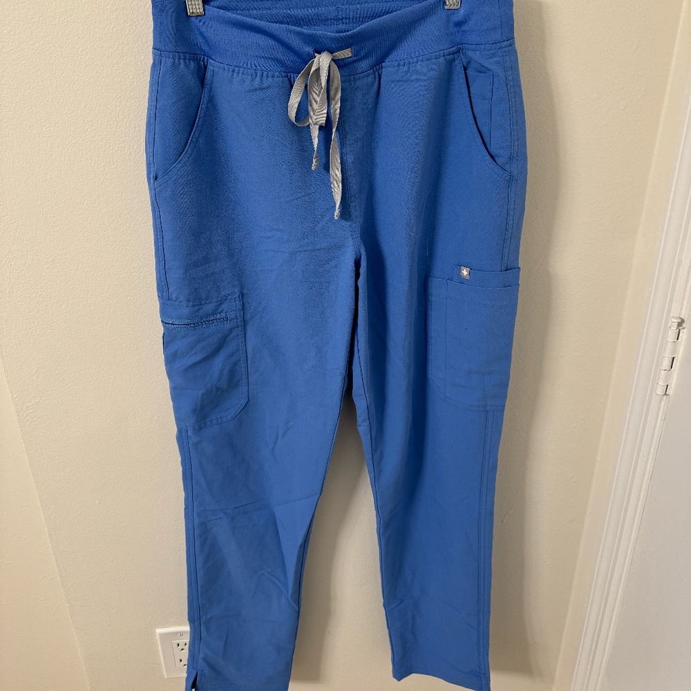 Fig Scrub Pant Ceil Blue Skinny Yola